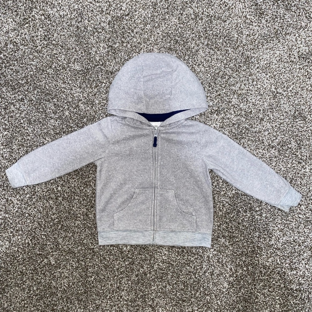 Kids' Classic Gray Zip-Up Hoodie